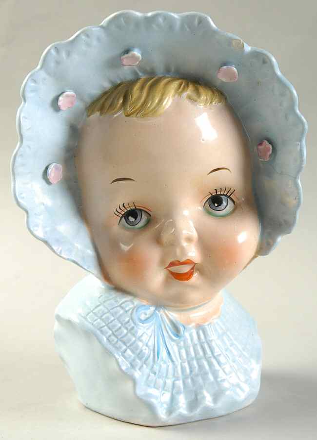 Ucagco Miscellaneous Head Vase Baby Boy Blue Bonnet - No Box by Ucagco-1
