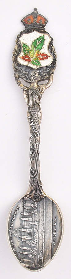 Canada Souvenir Spoon-Sterling Parliament, Victoria Bc - No Box by Unknown Mfg Silver-1