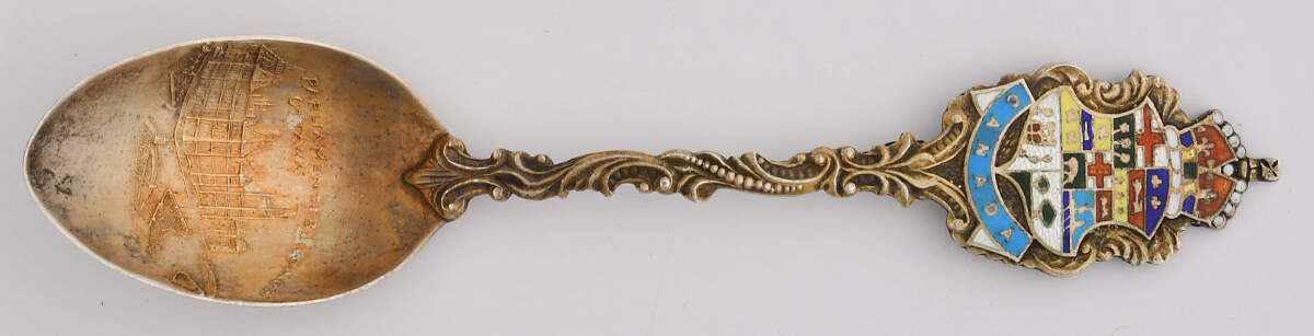 Canada Souvenir Spoon-Sterling Parliament Building Ottowa - No Box by Unknown Mfg Silver-1