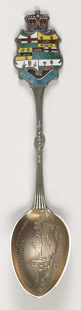 Canada Souvenir Spoon-Sterling St Johns-New Brunswick - No Box by Unknown Mfg Silver-1
