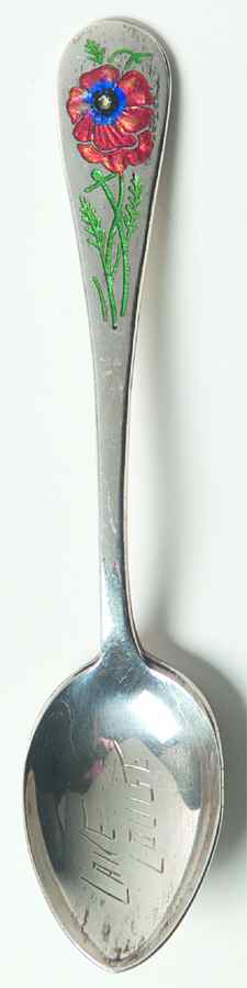 Canada Souvenir Spoon-Sterling Lake Louise-Sterling & Enamel  - No Box by Unknown Mfg Silver-1