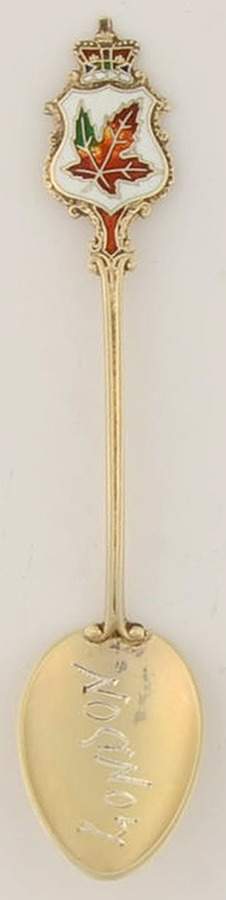 Canada Souvenir Spoon-Sterling London Printed In Bowl - No Box by Unknown Mfg Silver-1