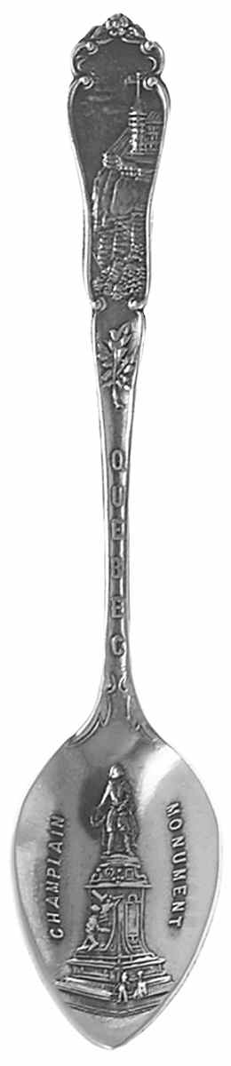 Canada Souvenir Spoon-Sterling Champlain Monument - No Box by Unknown Mfg Silver-1