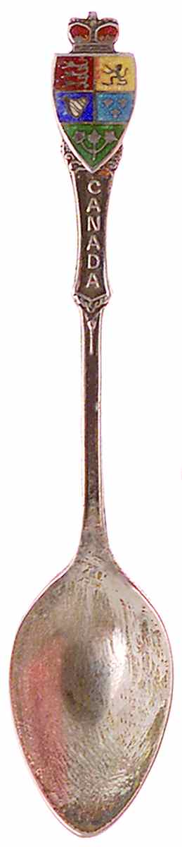 Canada Souvenir Spoon-Sterling Canada Sterling And Enamel - No Box by Unknown Mfg Silver-1