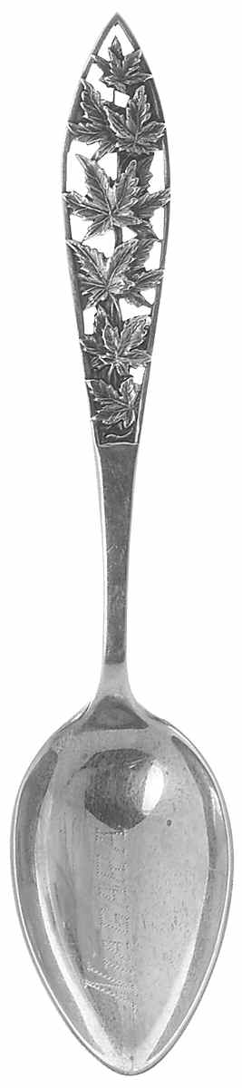 Canada Souvenir Spoon-Sterling Nigara-Maple Leaf Handle - No Box by Unknown Mfg Silver-1
