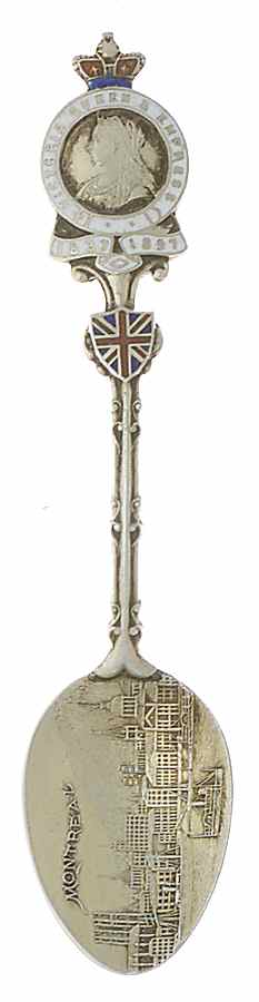 Canada Souvenir Spoon-Sterling Montreal Quebec-Victoria Queen & Empress - No Box by Unknown Mfg Silver-1