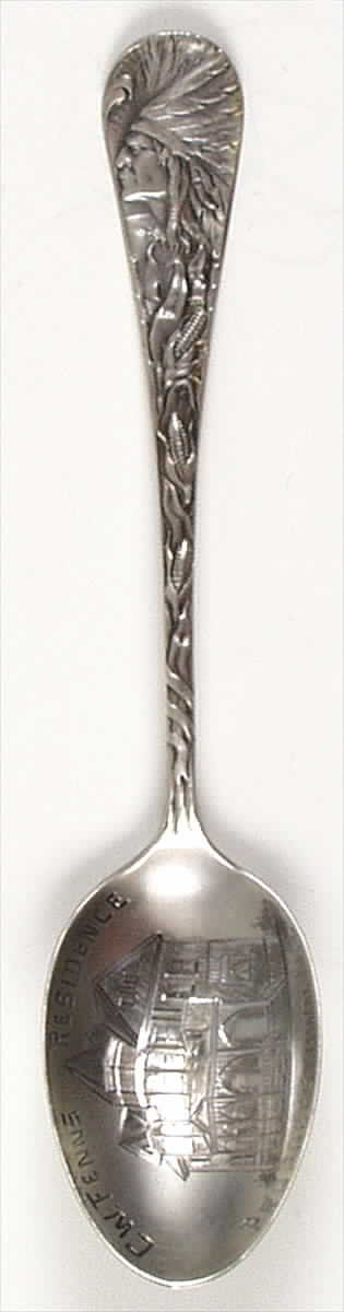 Illinois Souvenir Spoon C.W. Fenns Residence/Prophetstown - No Box by Unknown Mfg Silver-1