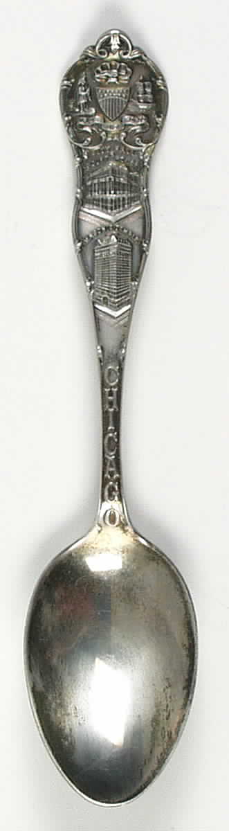 Illinois Souvenir Spoon City Hall & Courthouse - No Box by Unknown Mfg Silver-1