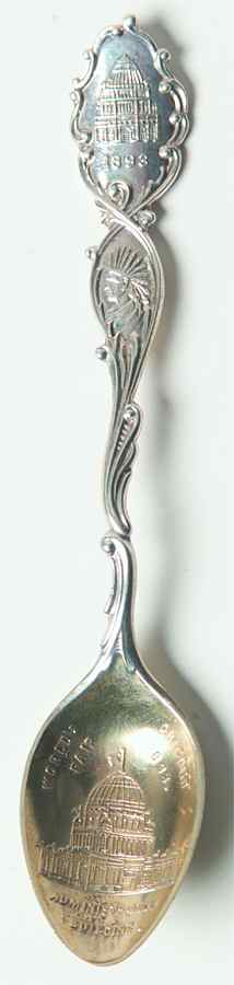 Illinois Souvenir Spoon Administration Building - No Box by Unknown Mfg Silver-1