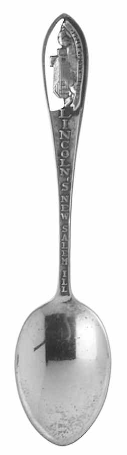 Illinois Souvenir Spoon Lincoln Store-New Salem - No Box by Unknown Mfg Silver-1