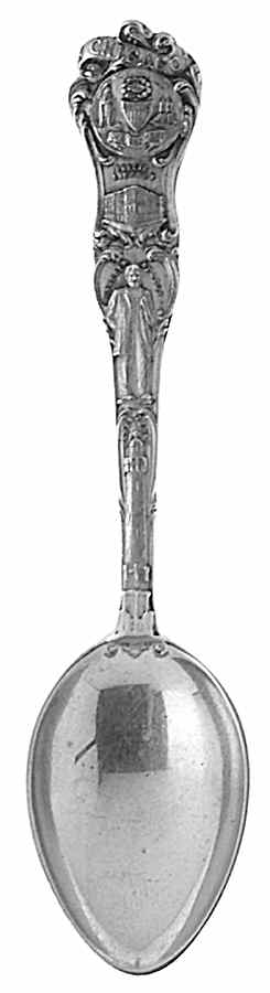 Illinois Souvenir Spoon Chicago-Landmarks On Handle - No Box by Unknown Mfg Silver-1