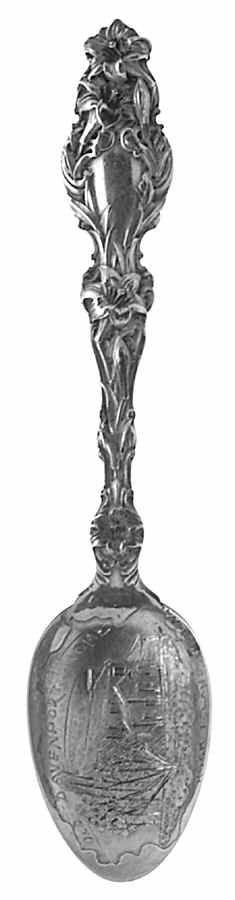 Illinois Souvenir Spoon Rock Island Arsenal - No Box by Unknown Mfg Silver-1