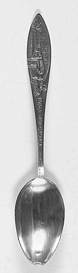 Illinois Souvenir Spoon Cairo - No Box by Unknown Mfg Silver-1