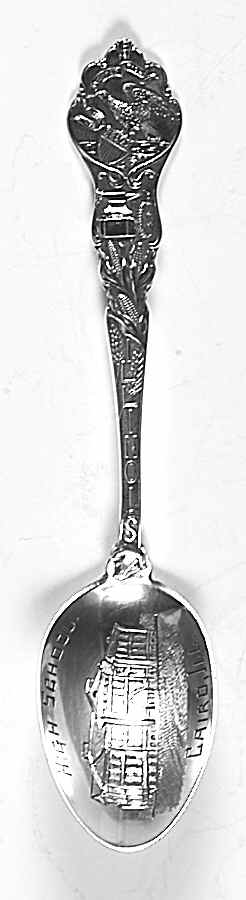 Illinois Souvenir Spoon Municipal Pier - No Box by Unknown Mfg Silver-1