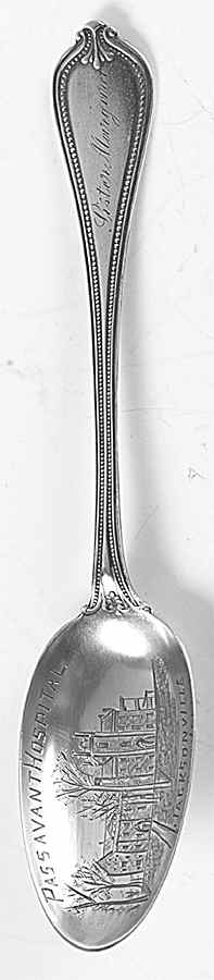 Illinois Souvenir Spoon Passavant Hospital-Teaspoon - No Box by Unknown Mfg Silver-1