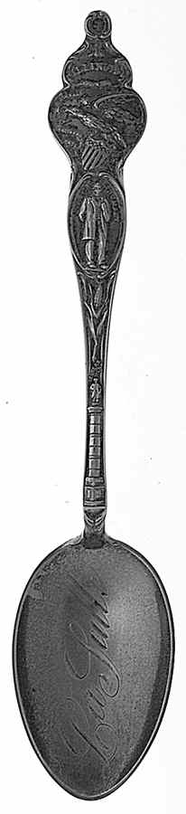 Illinois Souvenir Spoon La Salle - No Box by Unknown Mfg Silver-1
