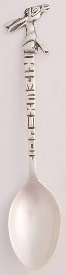 Mexico Souvenir Spoon Mexico - Donkey Handle - No Box by Unknown Mfg Silver-1