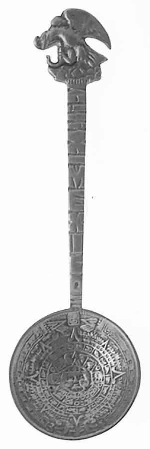 Mexico Souvenir Spoon Design In Bowl - No Box by Unknown Mfg Silver-1