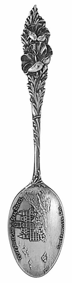 California Souvenir Spoon Cliff House-San Francisco - No Box by Unknown Mfg Silver-1