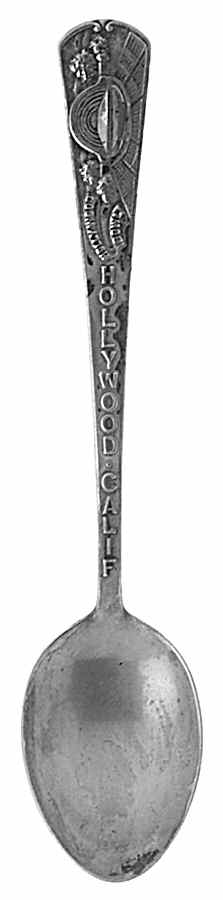 California Souvenir Spoon Hollywood Bowl-Hollywood - No Box by Unknown Mfg Silver-1