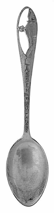 California Souvenir Spoon Lassen National Park - No Box by Unknown Mfg Silver-1
