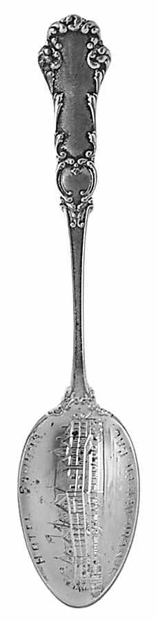 California Souvenir Spoon Hotel Ramona-San Luis Obishbo - No Box by Unknown Mfg Silver-1