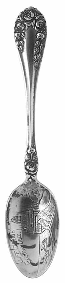 California Souvenir Spoon San Francisco-Cliff House - No Box by Unknown Mfg Silver-1