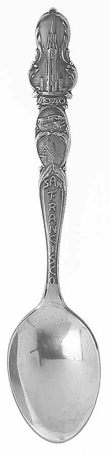 California Souvenir Spoon San Francisco - No Box by Unknown Mfg Silver-1