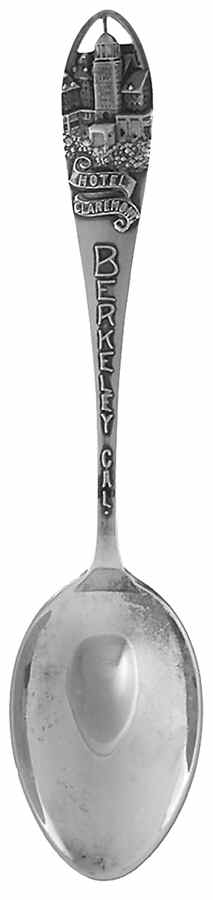 California Souvenir Spoon Berkeley - No Box by Unknown Mfg Silver-1