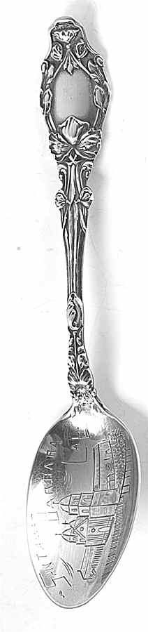 California Souvenir Spoon Santa Barbara-Teaspoon - No Box by Unknown Mfg Silver-1