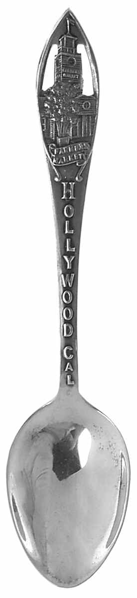 California Souvenir Spoon Hollywood - No Box by Unknown Mfg Silver-1