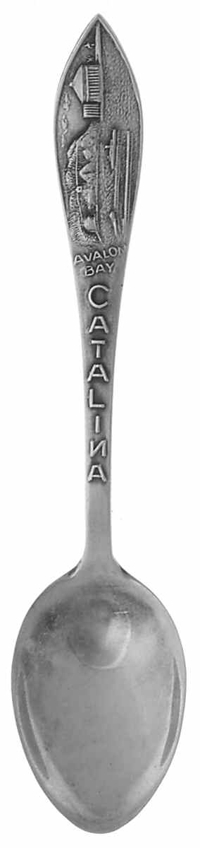 California Souvenir Spoon Catalina Island - No Box by Unknown Mfg Silver-1