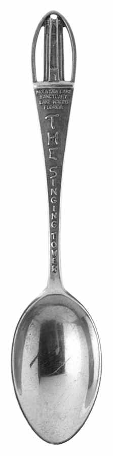 Florida Souvenir Spoon The Singing Tower-Lake Wales - No Box by Unknown Mfg Silver-1