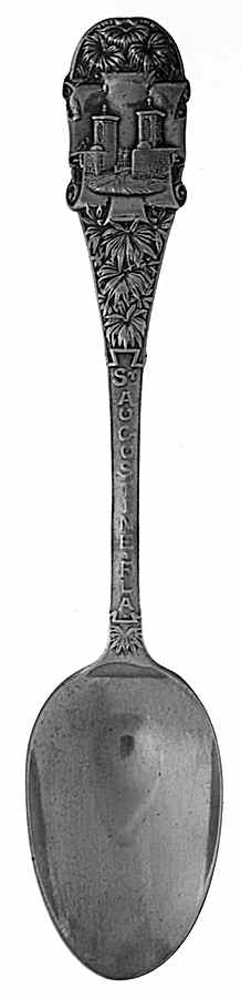 Florida Souvenir Spoon St Augustine - No Box by Unknown Mfg Silver-1