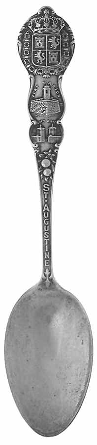 Florida Souvenir Spoon St Augustine - No Box by Unknown Mfg Silver-1