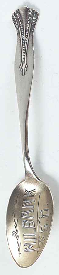 South Dakota Souvenir Spoon Milbank, South Dakota - No Box by Unknown Mfg Silver-1