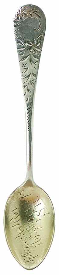 South Dakota Souvenir Spoon Hot Springs South Dakota - No Box by Unknown Mfg Silver-1