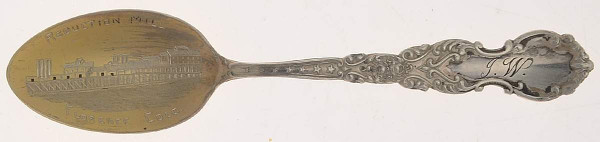 Colorado Souvenir Spoon Reduction Mill Florence, Co - No Box by Unknown Mfg Silver-1