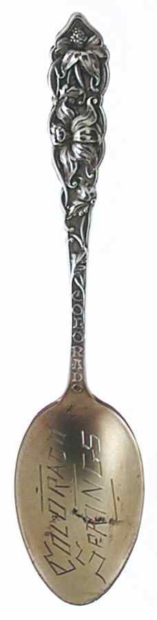 Colorado Souvenir Spoon Colorado Springs - No Box by Unknown Mfg Silver-1