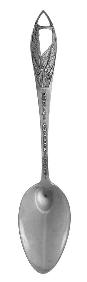 Colorado Souvenir Spoon Royal Gorge - No Box by Unknown Mfg Silver-1