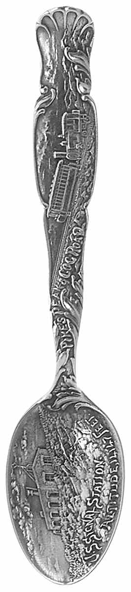Colorado Souvenir Spoon Pikes Peak Manitou Colorado - No Box by Unknown Mfg Silver-1