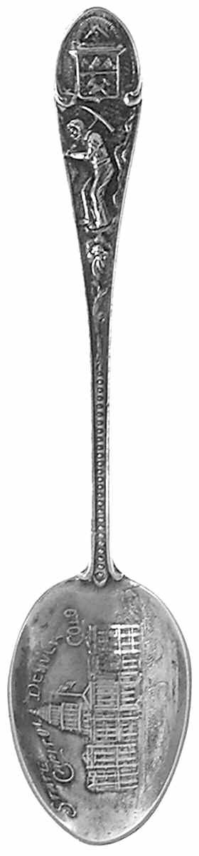 Colorado Souvenir Spoon State Capital Denver - No Box by Unknown Mfg Silver-1