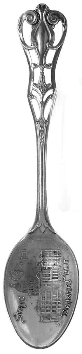 Colorado Souvenir Spoon State Capitol, Denver - No Box by Unknown Mfg Silver-1