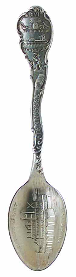Tennessee Souvenir Spoon Cotton Boat-Memphis - No Box by Unknown Mfg Silver-1