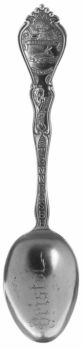 Tennessee Souvenir Spoon Bristol Engraved In Bowl - No Box by Unknown Mfg Silver-1