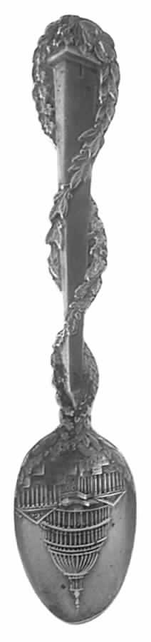 Washington D.C. Souvenir Spoon The Capitol & Monument - No Box by Unknown Mfg Silver-1