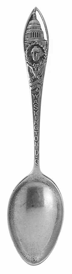 Washington D.C. Souvenir Spoon Washington Dc - No Box by Unknown Mfg Silver-1