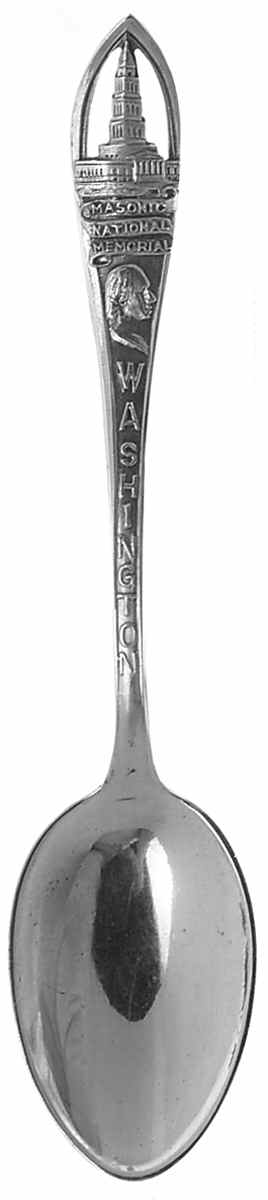 Washington D.C. Souvenir Spoon Masonic National Memorial - No Box by Unknown Mfg Silver-1