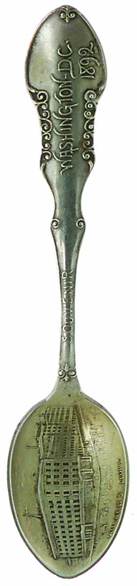 Washington D.C. Souvenir Spoon Washington D.C. - No Box by Unknown Mfg Silver-1