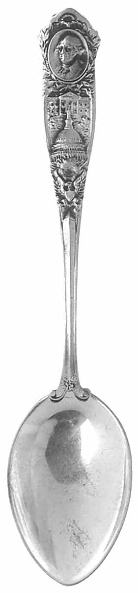 Washington D.C. Souvenir Spoon George Washington - No Box by Unknown Mfg Silver-1